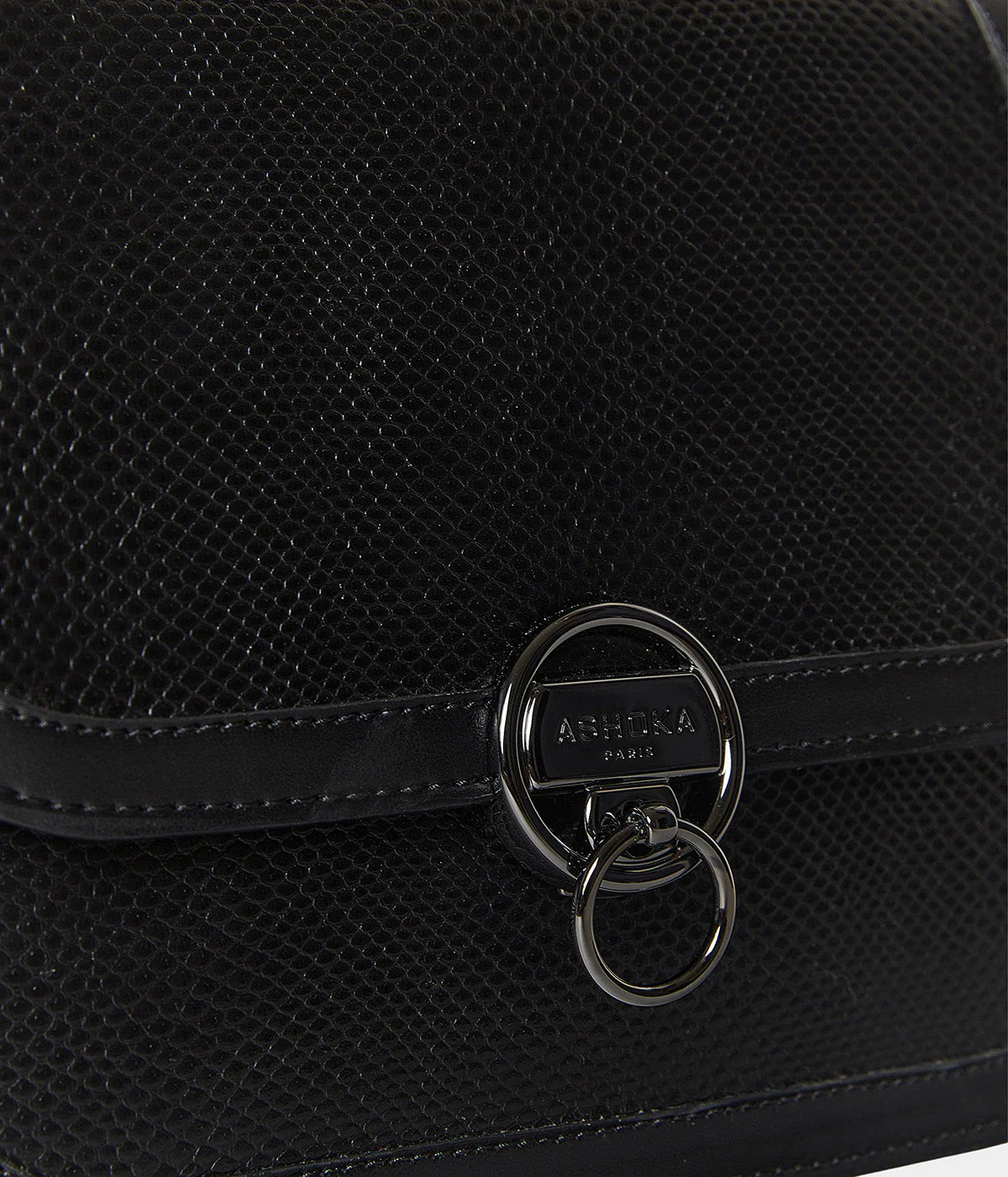 Sac Marilyn Amazone Lézard Apple Skin noir - Image 8