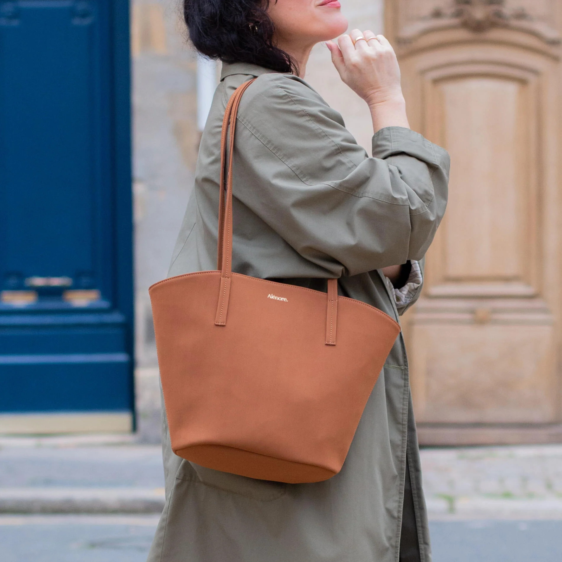 Mini Cabas Mimosa Nubuck Cognac - Image 3