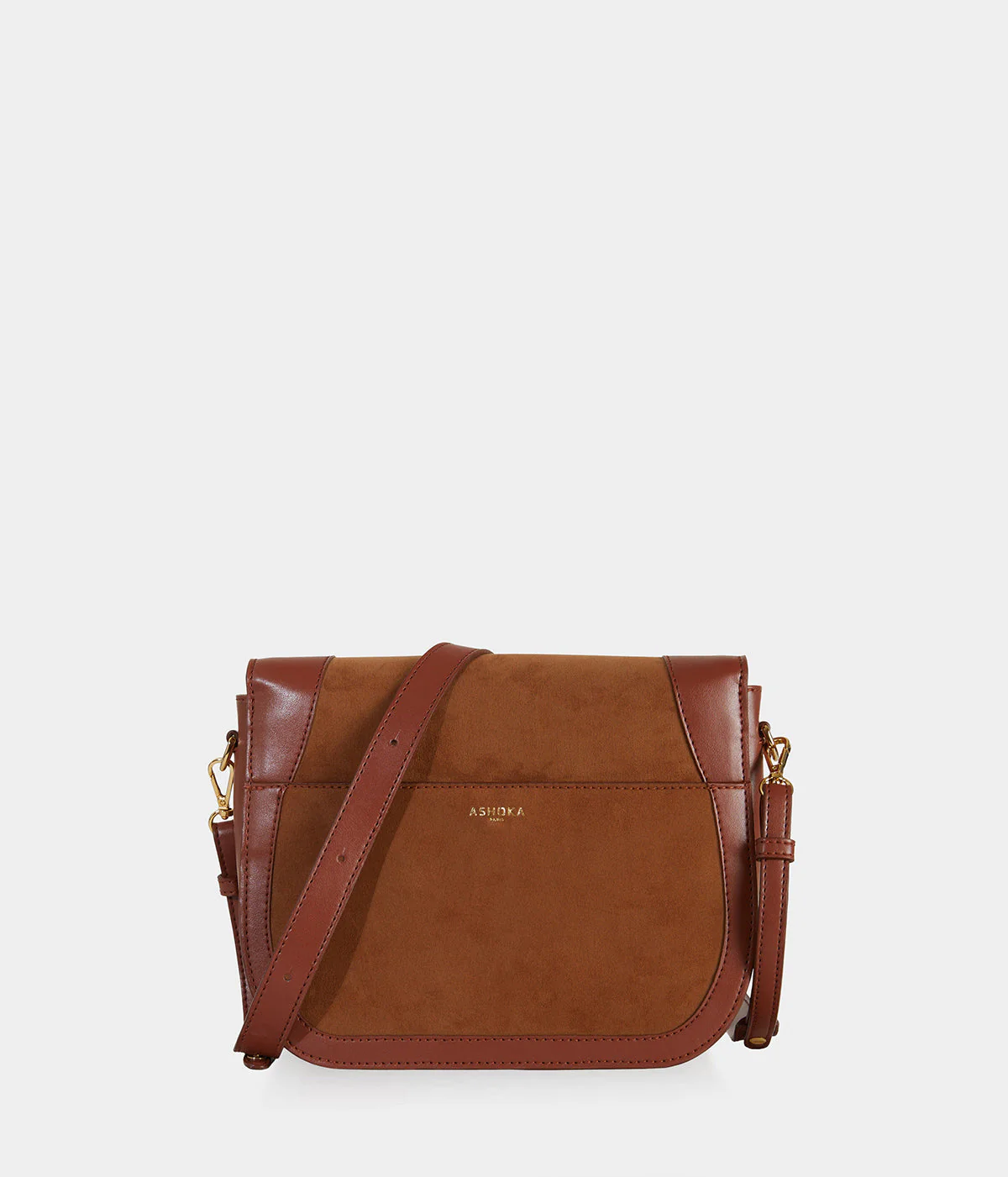 Sac Marilyn Apple Skin & simili daim recyclé camel - Image 6