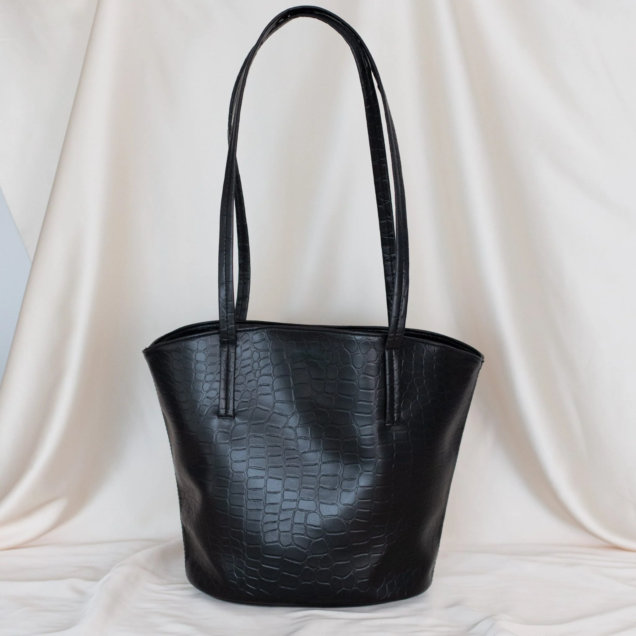 Mini Cabas mimosa noir croco - Image 5