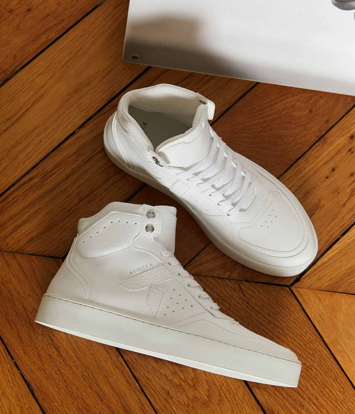 Sneaker Matéo montante biosourcée & recyclée blanche - Image 8