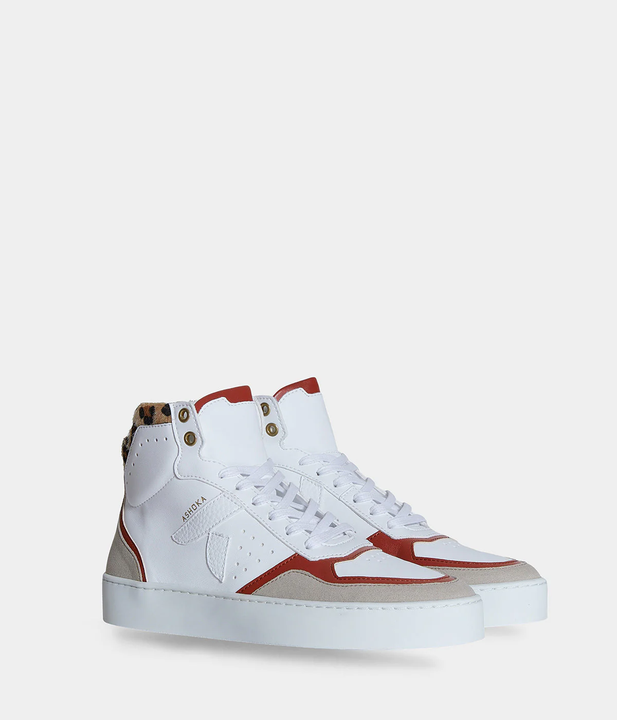 Sneaker Matéo montante biosourcée & recyclée terracotta-léopard - Image 3