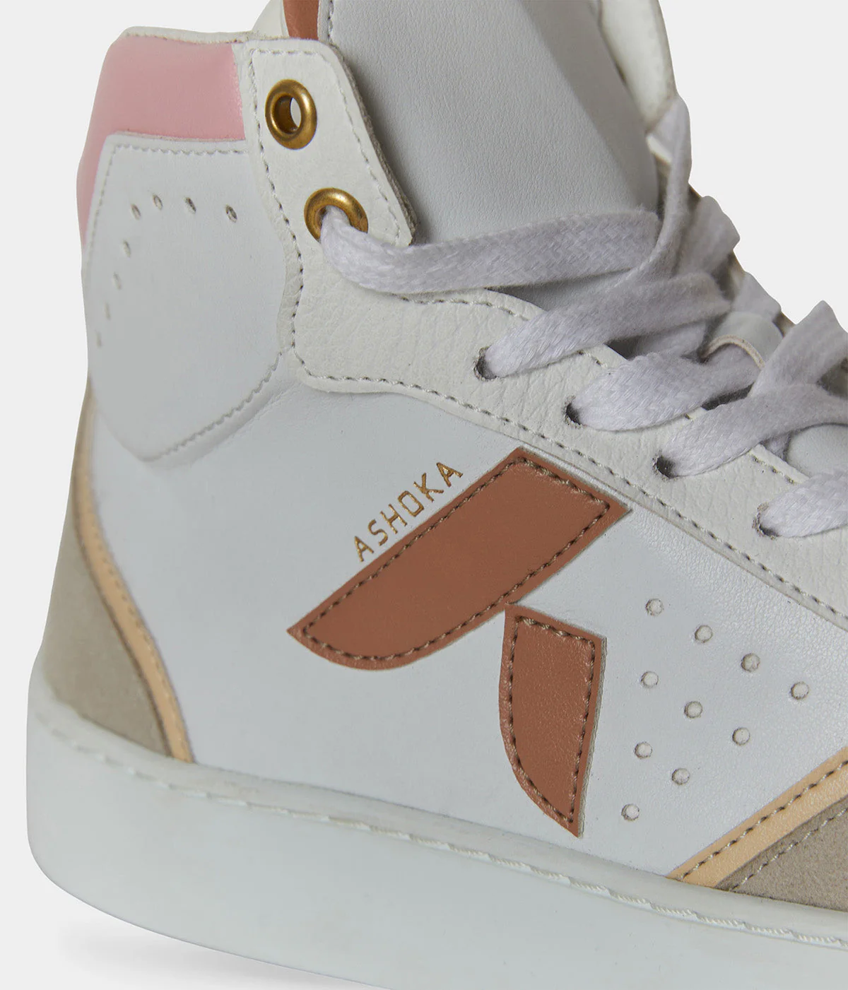 Sneaker Matéo montante biosourcée & recyclée trio rose - Image 5