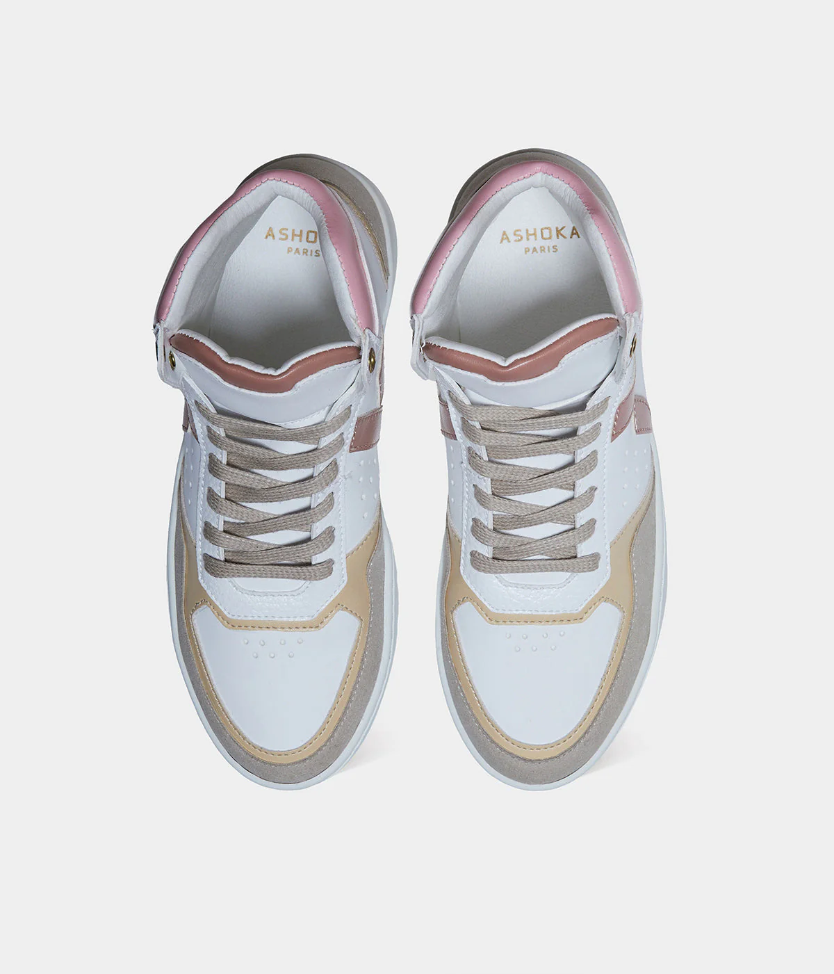 Sneaker Matéo montante biosourcée & recyclée trio rose - Image 6