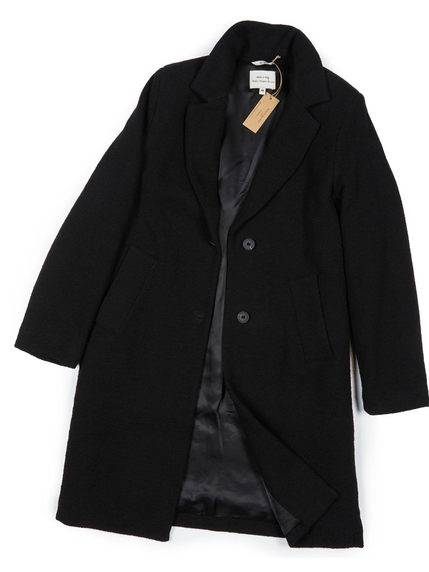 Structured Vegan Wool Coat - Image 3