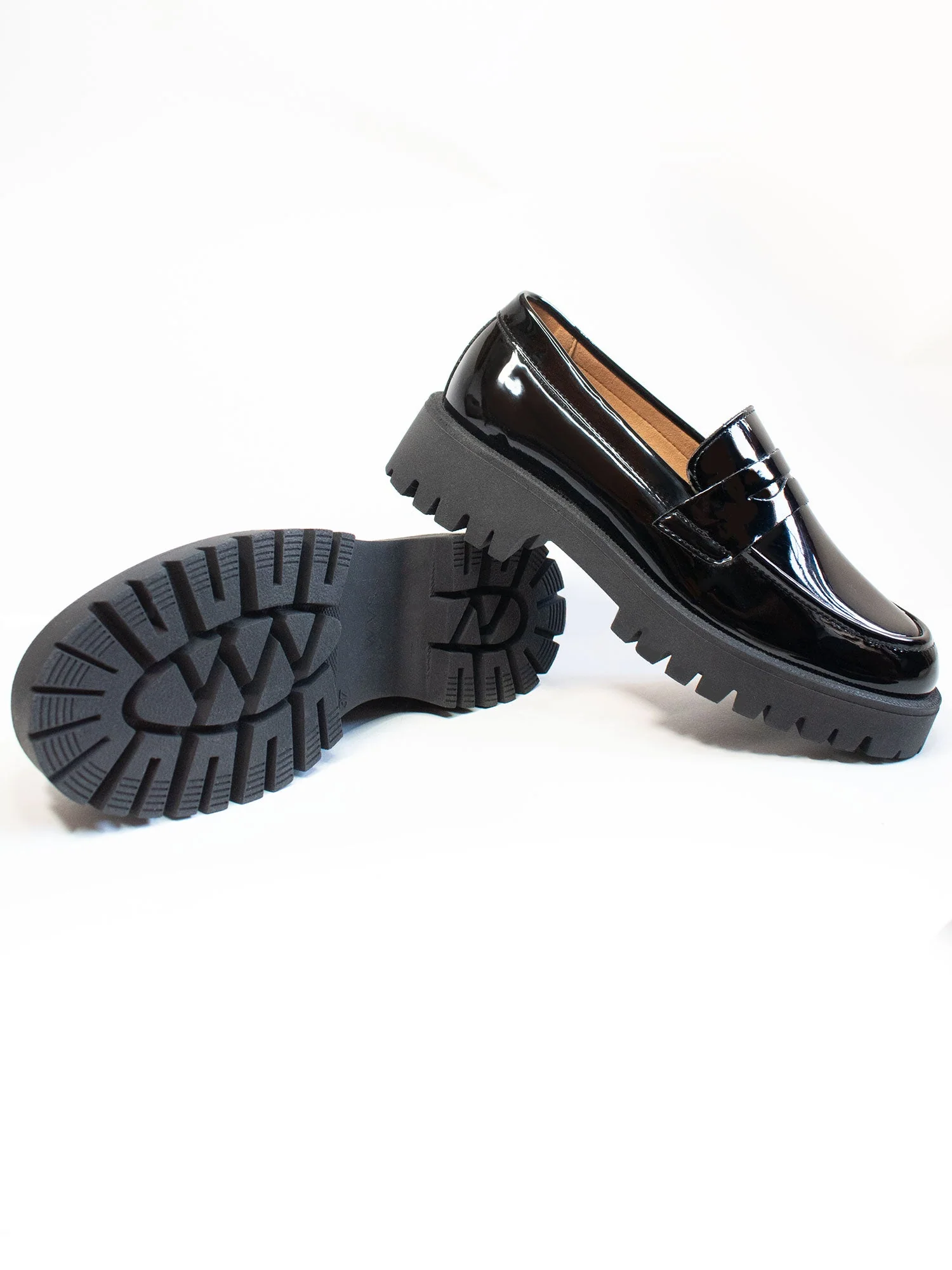Track Sole Penny Loafers - Image 5