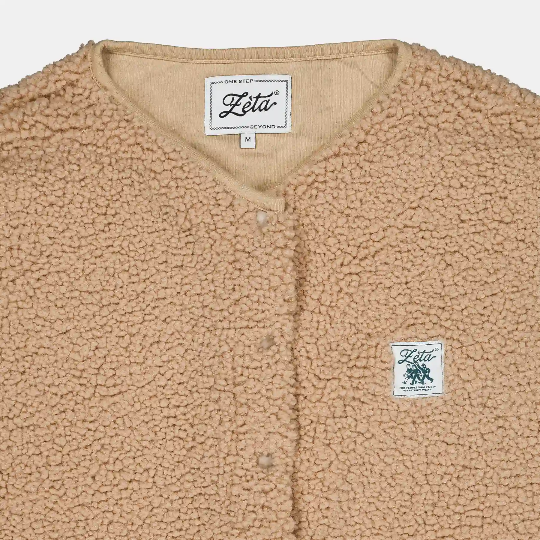 Veste Sherpa sans manche Camel - Image 3